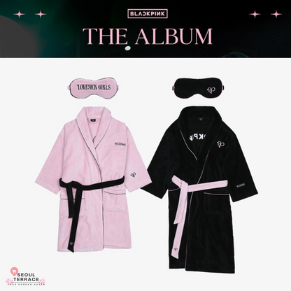 BLACKPINK [THEALBUM] ROBE & SLEEPING MASK SET (PINK/BLACK)
