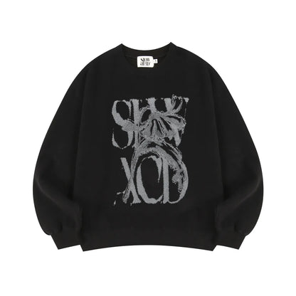 Slow Acid Peach Skin Rusty Logo Sweatshirt Seen Worn by ENHYPEN SUNOO