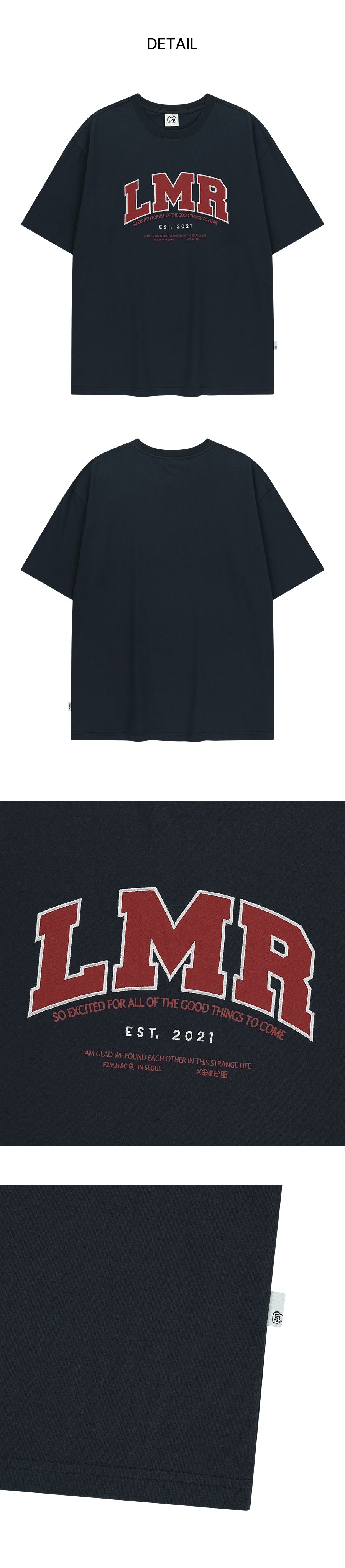 [Seventeen Mingyu Worn] LMR Lettering Logo Applique T-shirt