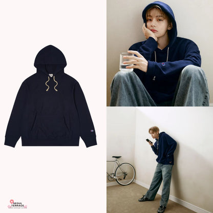 BTS V TAEHYUNG x CHAMPION Reverse Weave Loose Fit Hoodie