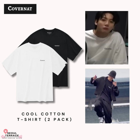 COVERNAT Essentials  - 2 Pack - Cool Cotton T-Shirt (Black & White)