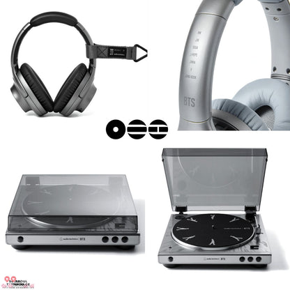 BTS x Audio Technica - Turntable (AT-LP60XBT BTS EX) & Bluetooth Headphones