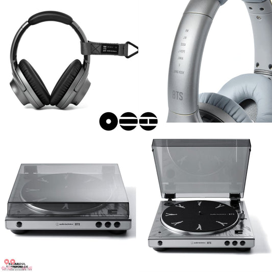 BTS x Audio Technica - Turntable (AT-LP60XBT BTS EX) & Bluetooth Headphones
