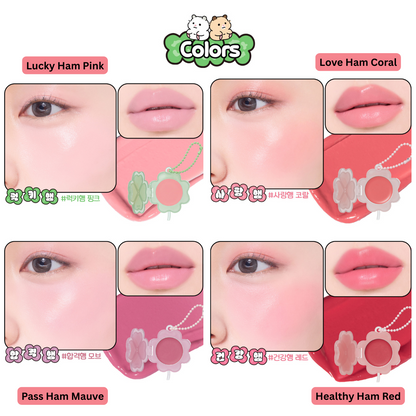 Posy Love X Etude Lucky Lip Ham Cheek 2 pcs (+ free key ring)