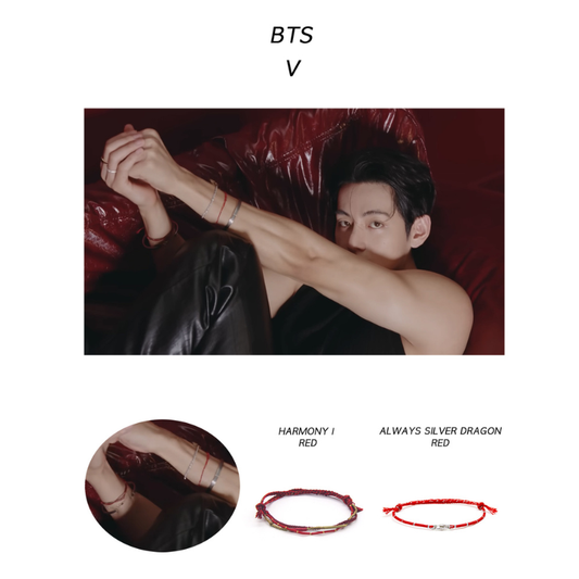 Bracelet Worn By BTS V (Taehyung) Ccnmade Red Bracelet