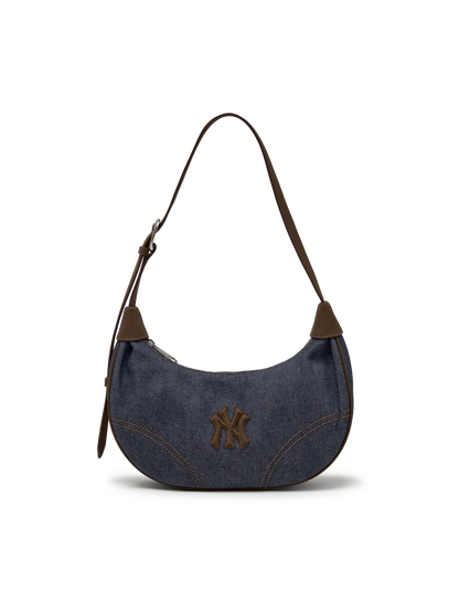 [Aespa Karina Pick] MLB Denim Hobo Bag New York Yankees