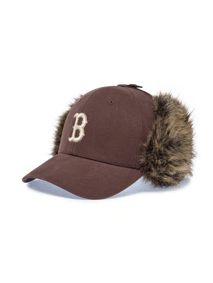 [Aespa Karina Pick] MLB Vintage Fur Earflap Cap New York Yankees