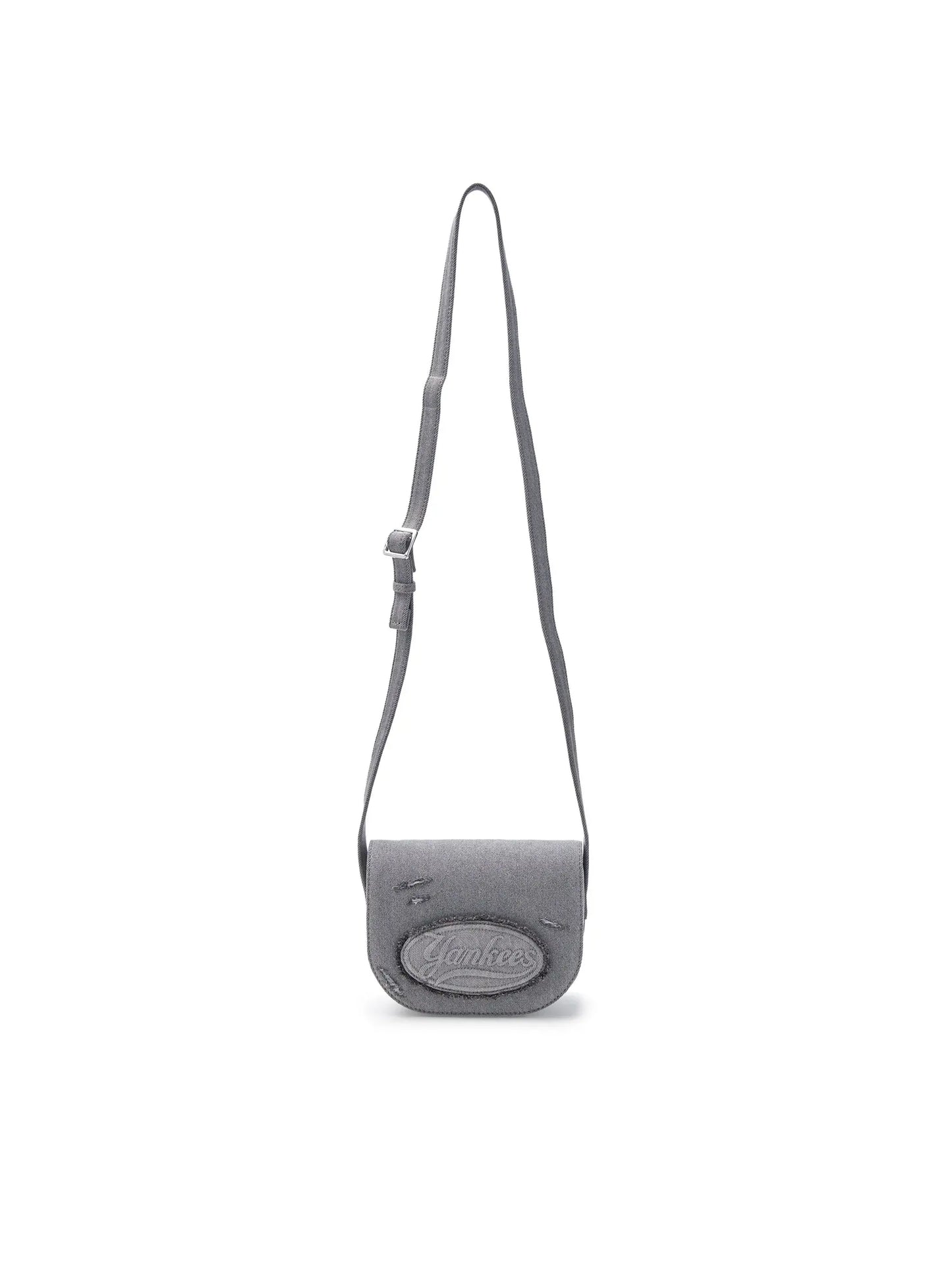[Aespa Karina Pick] MLB  Lettering Vintage Denim Crossbody Bag
