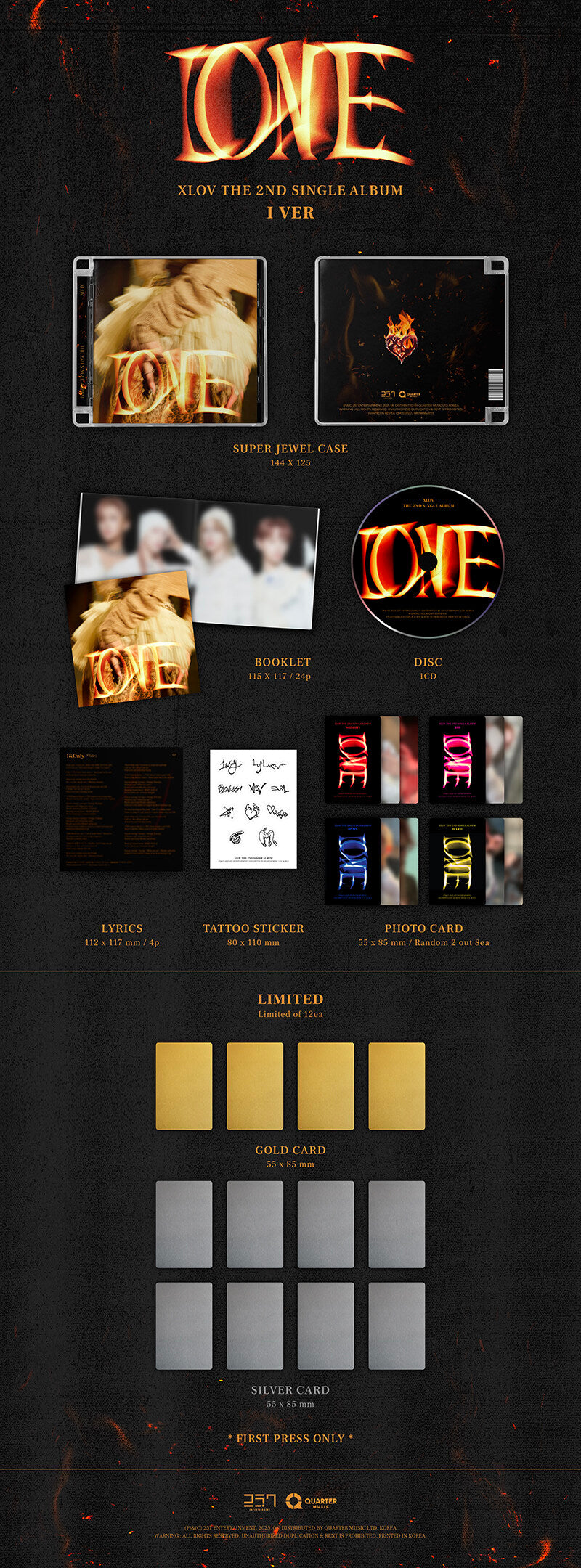 XLOV - 'I ONE'  2nd Single Album