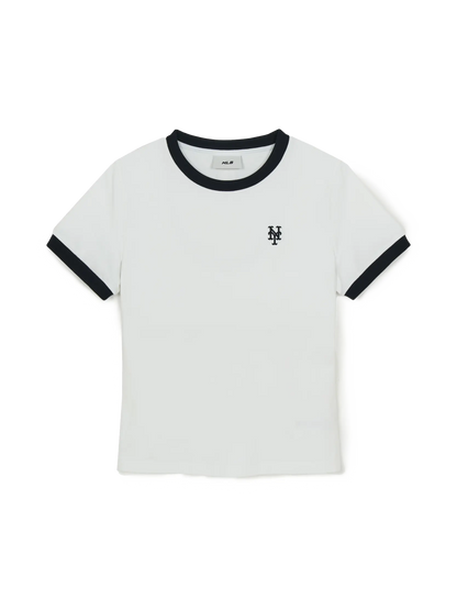 [Aespa Karina Worn] 26 Summer MLB Women's Basic Small Logo Ringer T-shirt