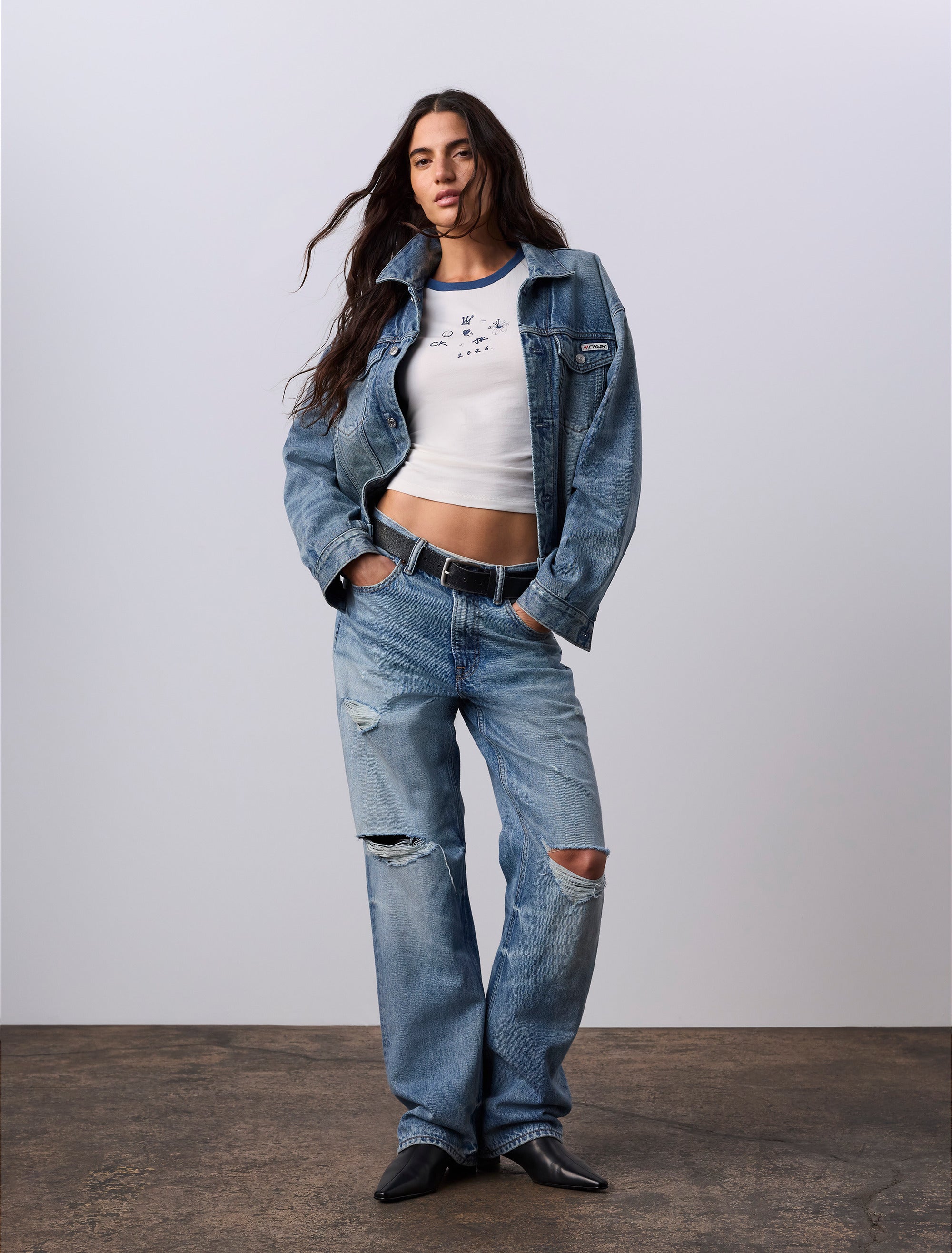 BTS JUNGKOOK] - CKJK CALVIN KLEIN COLLAB - Women's Graphic Ringer