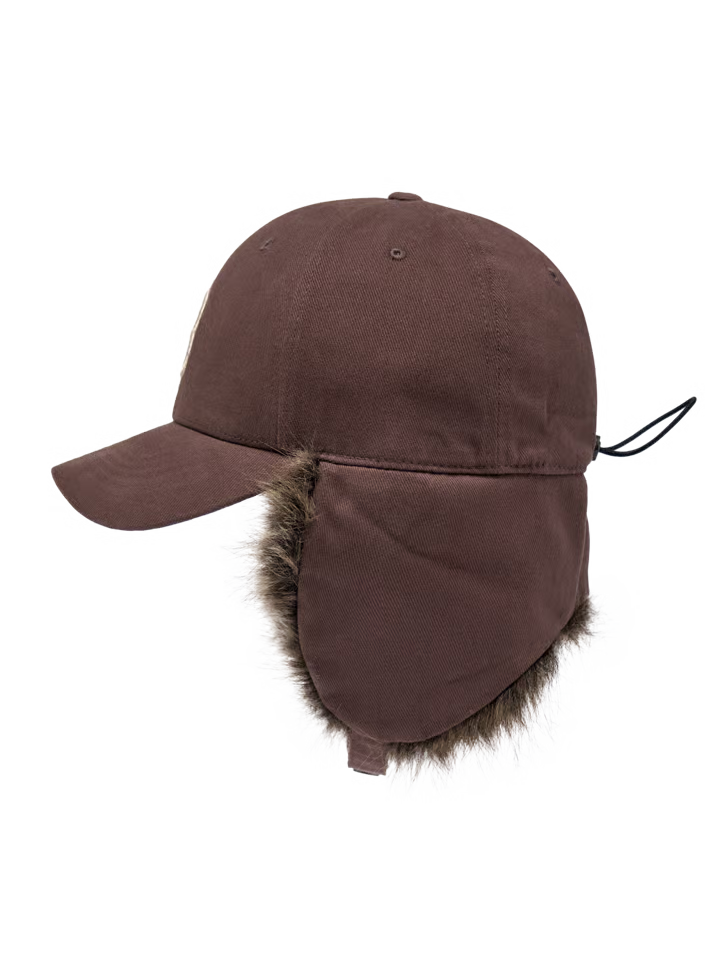 [Aespa Karina Pick] MLB Vintage Fur Earflap Cap New York Yankees