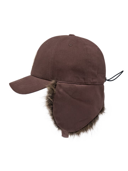 [Aespa Karina Pick] MLB Vintage Fur Earflap Cap New York Yankees