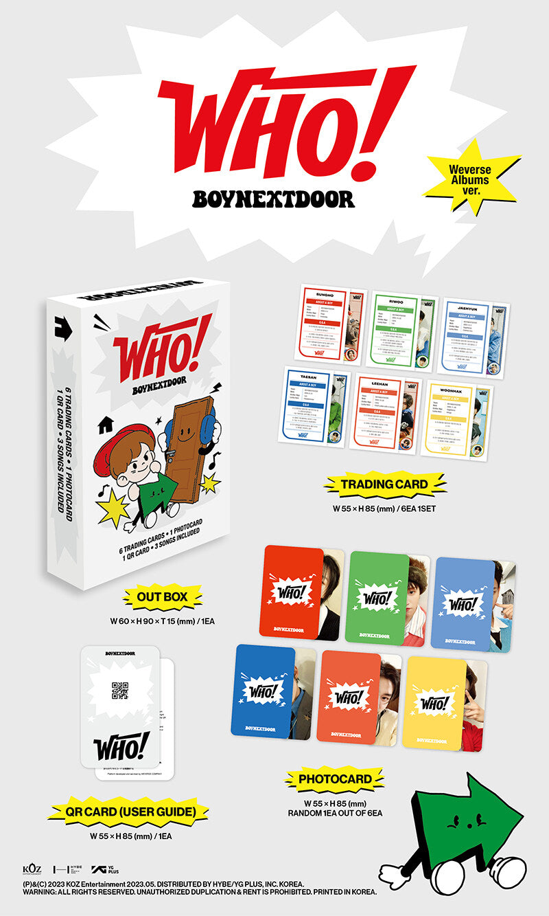 BOYNEXTDOOR - 'WHO' 1st Single Album