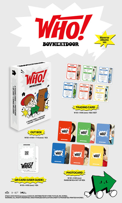 BOYNEXTDOOR - 'WHO' 1st Single Album