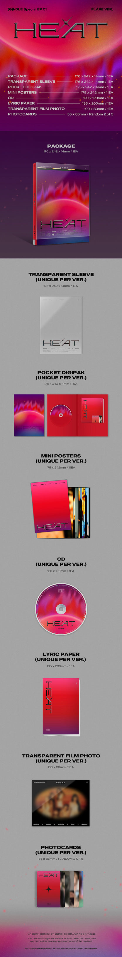 (G)I-DLE - Special Album HEAT [FLARE Ver.]