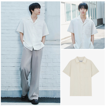 NCT Doyoung x CITYBREEZE Wrinkle-Free Overfit Short Sleeve Shirt (3 Colors)