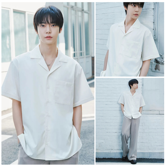 NCT Doyoung x CITYBREEZE Wrinkle-Free Overfit Short Sleeve Shirt (3 Colors)