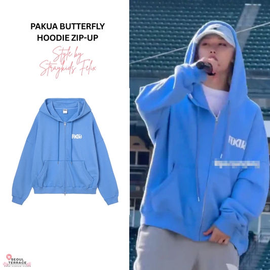 PAKUA BUTTERFLY HOODIE ZIP-UP Seen Worn by Starykids Felix