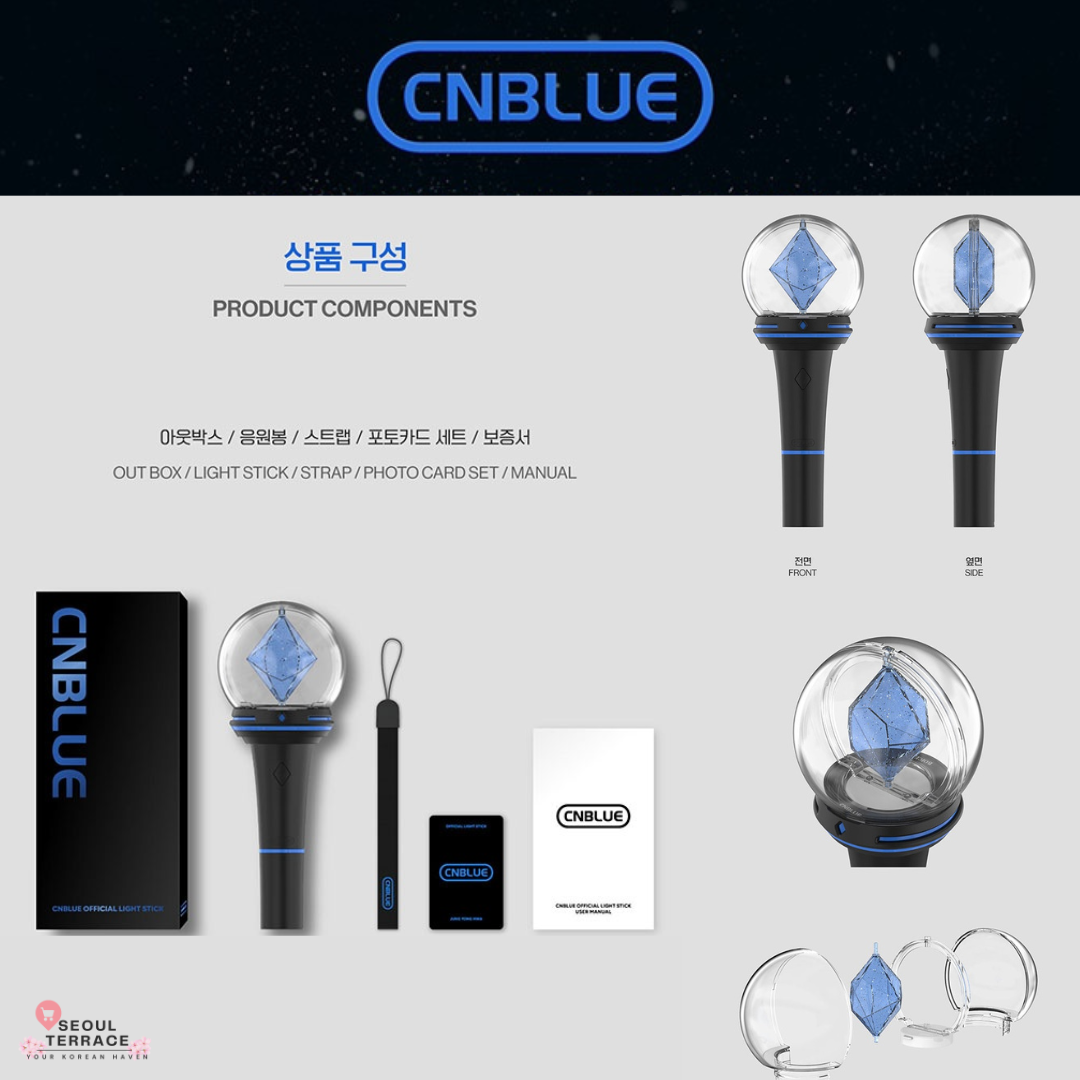 CNBLUE OFFICIAL LIGHT STICK, CRADLE, EMBLEM