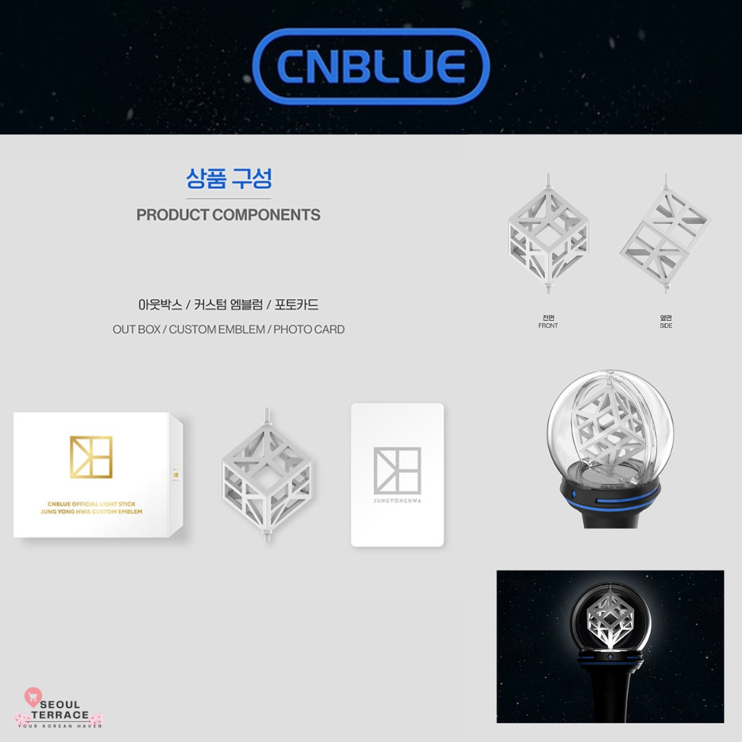 CNBLUE OFFICIAL LIGHT STICK, CRADLE, EMBLEM