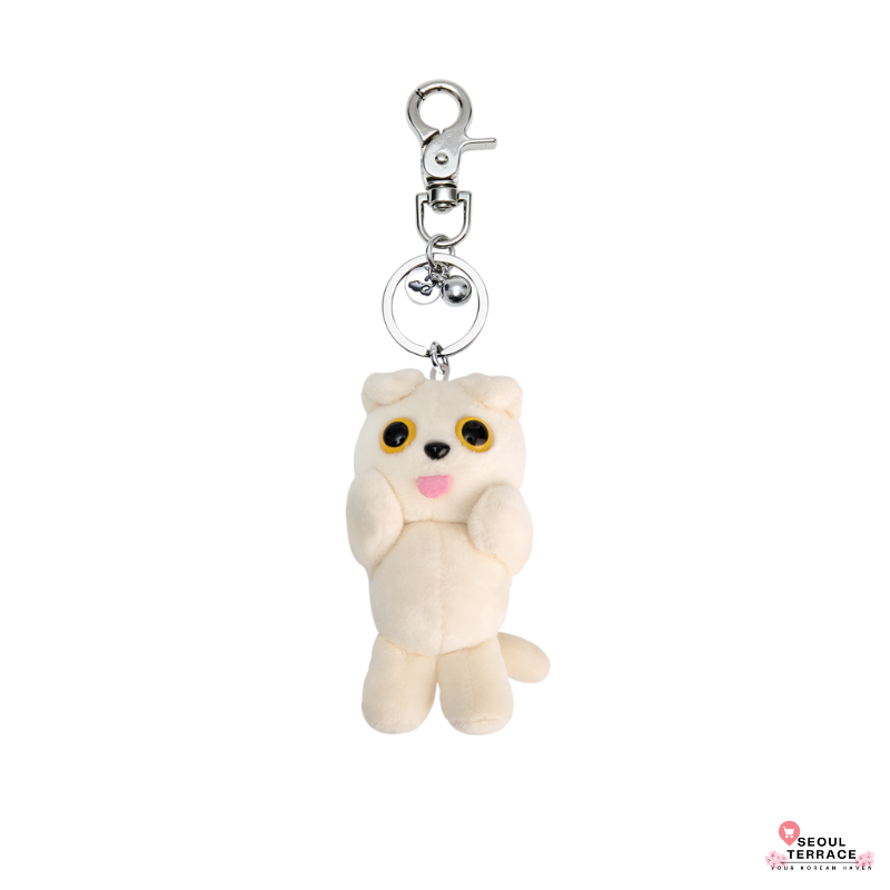 BTS V Keychain - COMFORT MUNK Ivory & Gray