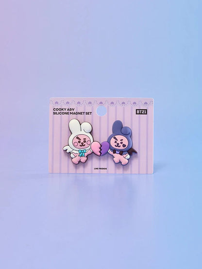 BTS BT21 SILICONE MAGNET SET (2PCS) ANGEL & VILLAIN