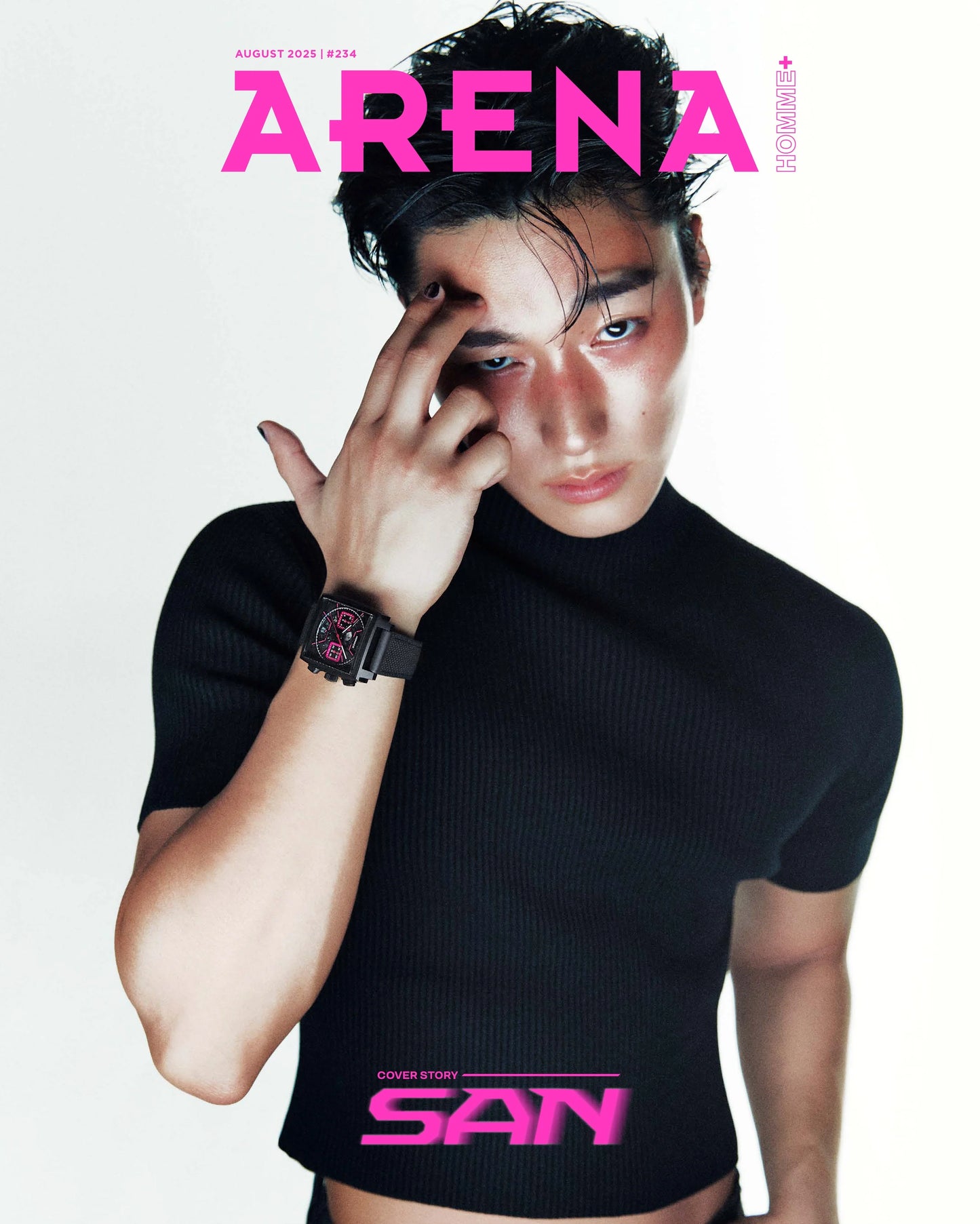 ARENA HOMME+ KOREA MAGAZINE 2025.08 (COVER : ATEEZ SAN)