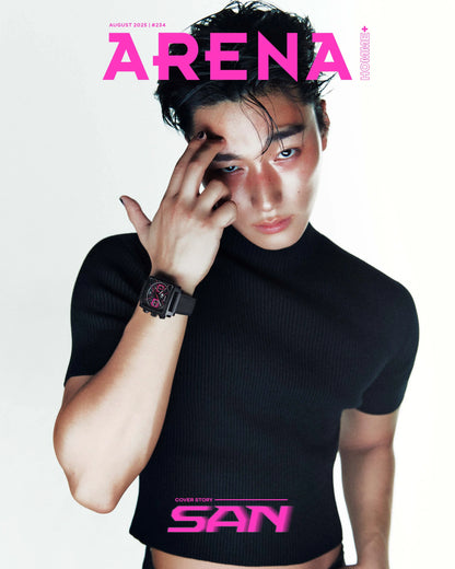 ARENA HOMME+ KOREA MAGAZINE 2025.08 (COVER : ATEEZ SAN)