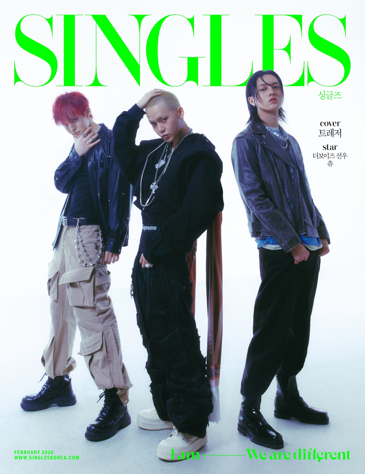 TREASURE - Singles Korea Magazine February 2026 Issue with FREE Special Poster - Random Cover