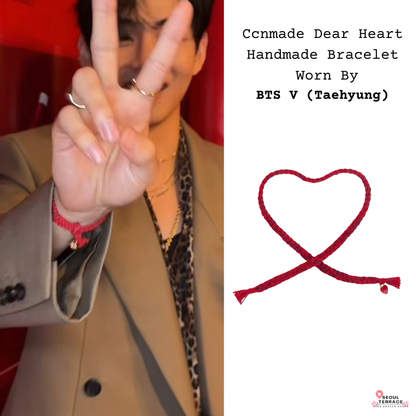 Bracelet Worn By BTS V (Taehyung) Ccnmade Dear Heart Handmade