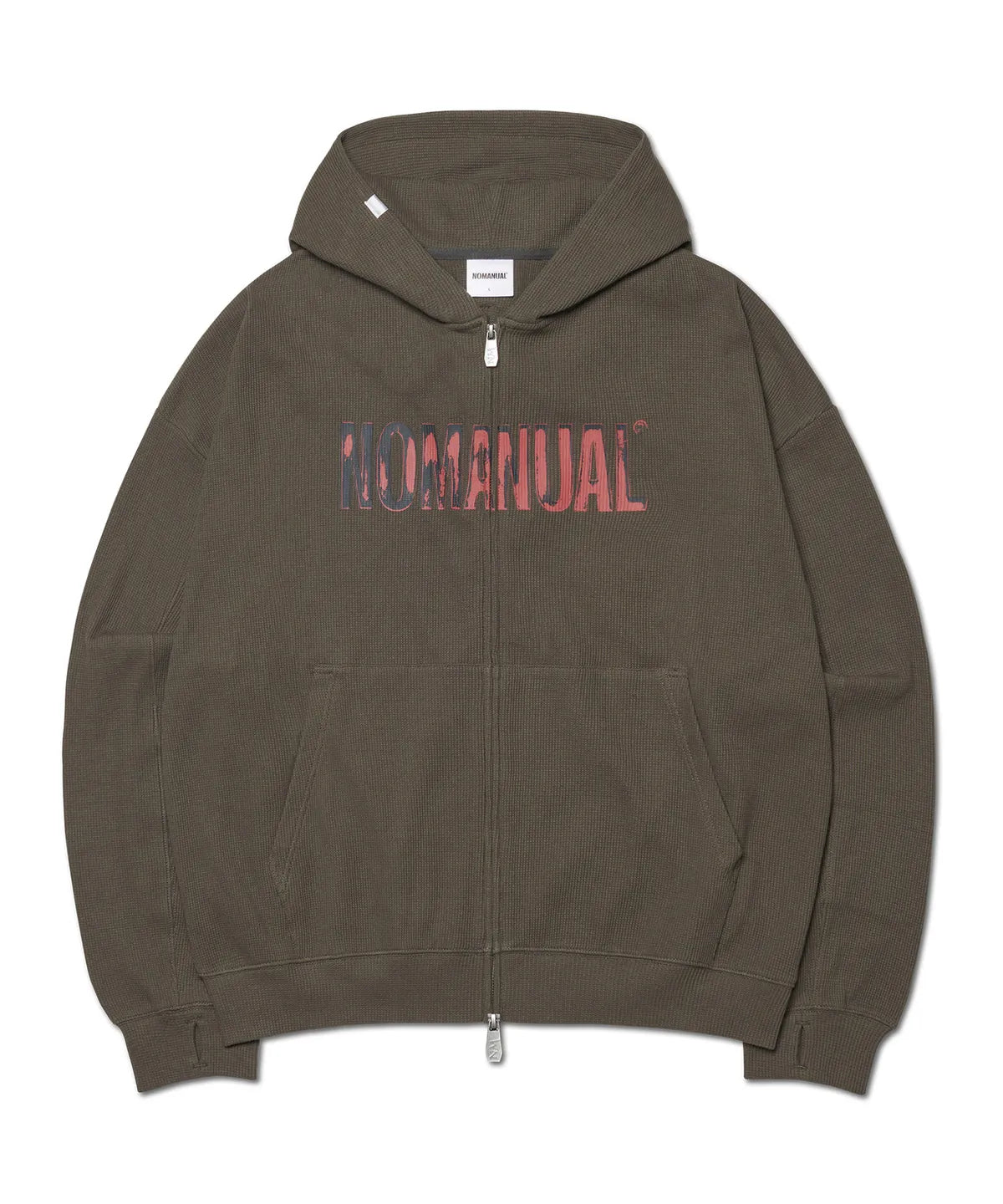 SEVENTEEN Mingyu wear NOMANUAL NM WAFFLE HOODED ZIP-UP