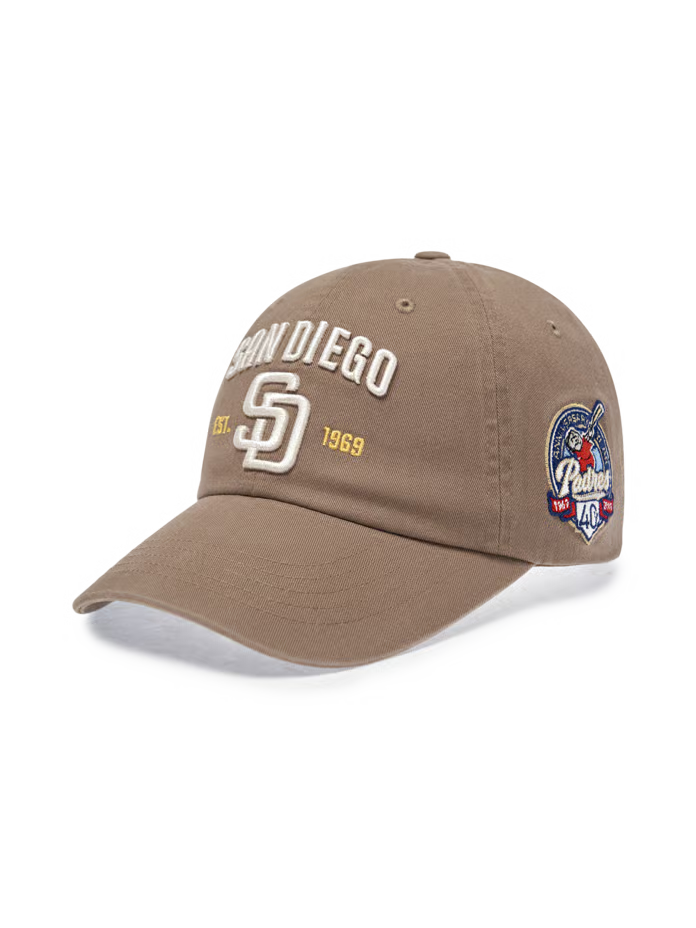 [Karina Pick] 25FW MLB Cooperstown Patch Unstructured Ball Cap San Diego Padres