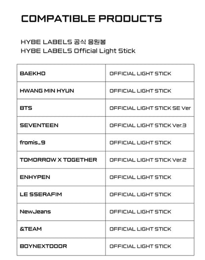 Hybe Official Light Stick Battery