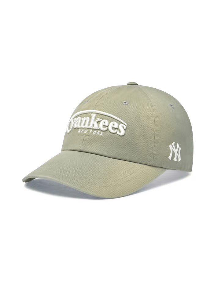 [Aespa Karina & TWS Pick] 26SS MLB Vintage Washed Curve Logo Unstructured Ball Cap New York Yankees