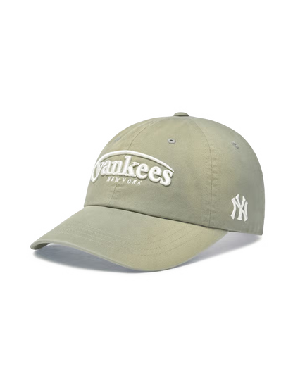 [Aespa Karina & TWS Pick] 26SS MLB Vintage Washed Curve Logo Unstructured Ball Cap New York Yankees