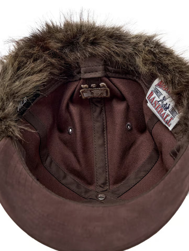 [Aespa Karina Pick] MLB Vintage Fur Earflap Cap New York Yankees