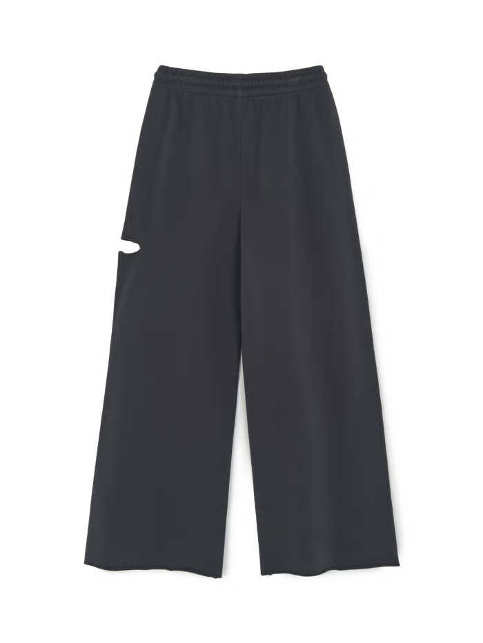 MLB Women's Basic Cutout Washed Wide Pants New York Yankees