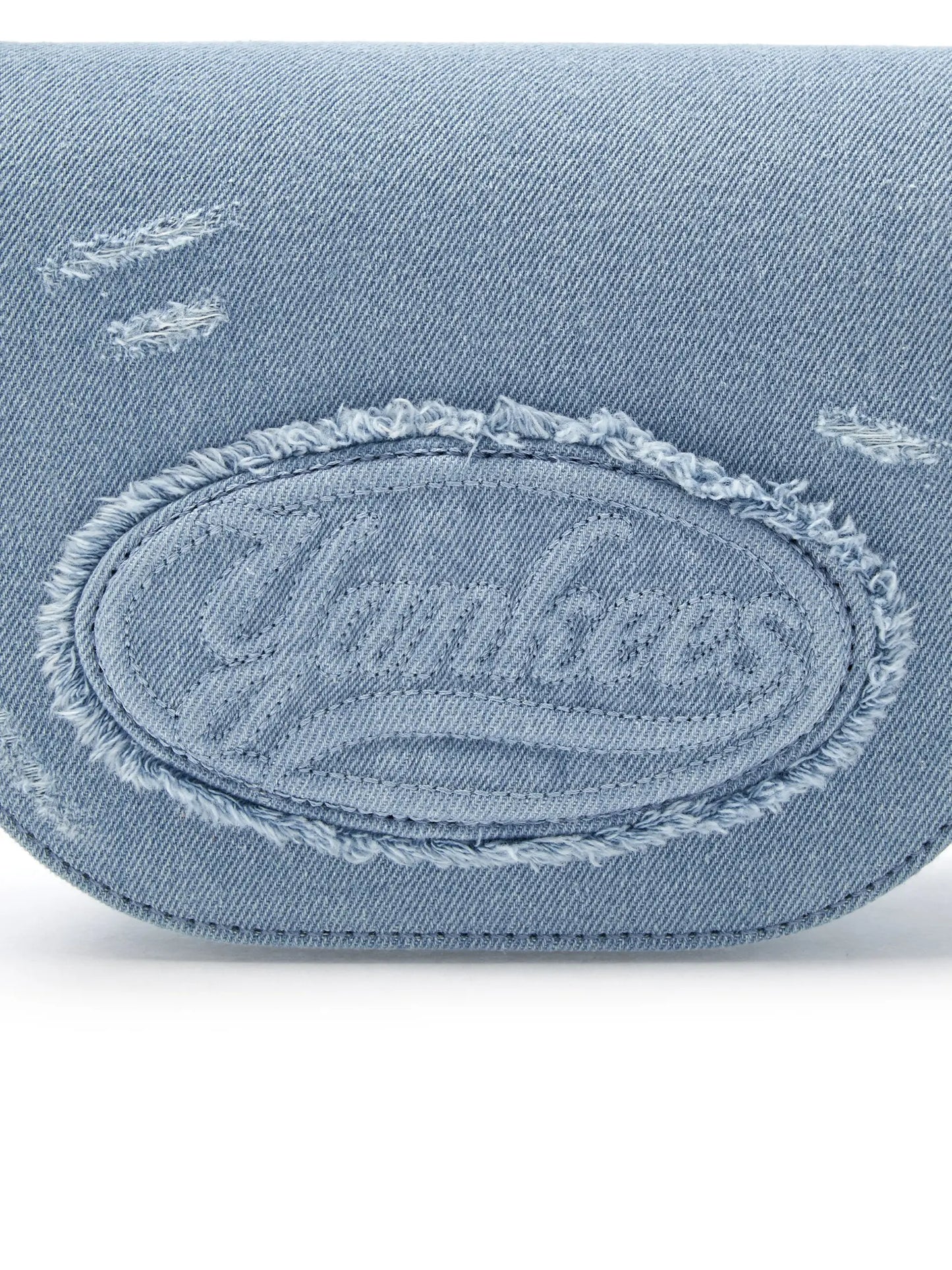 [Aespa Karina Pick] MLB  Lettering Vintage Denim Crossbody Bag