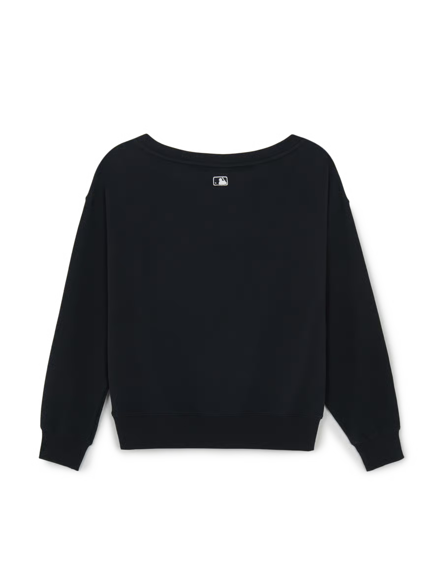[Aespa Karina & Ive Gaeul Pick] 26SS MLB Women's Basic Off-Shoulder Sweatshirt New York Yankees