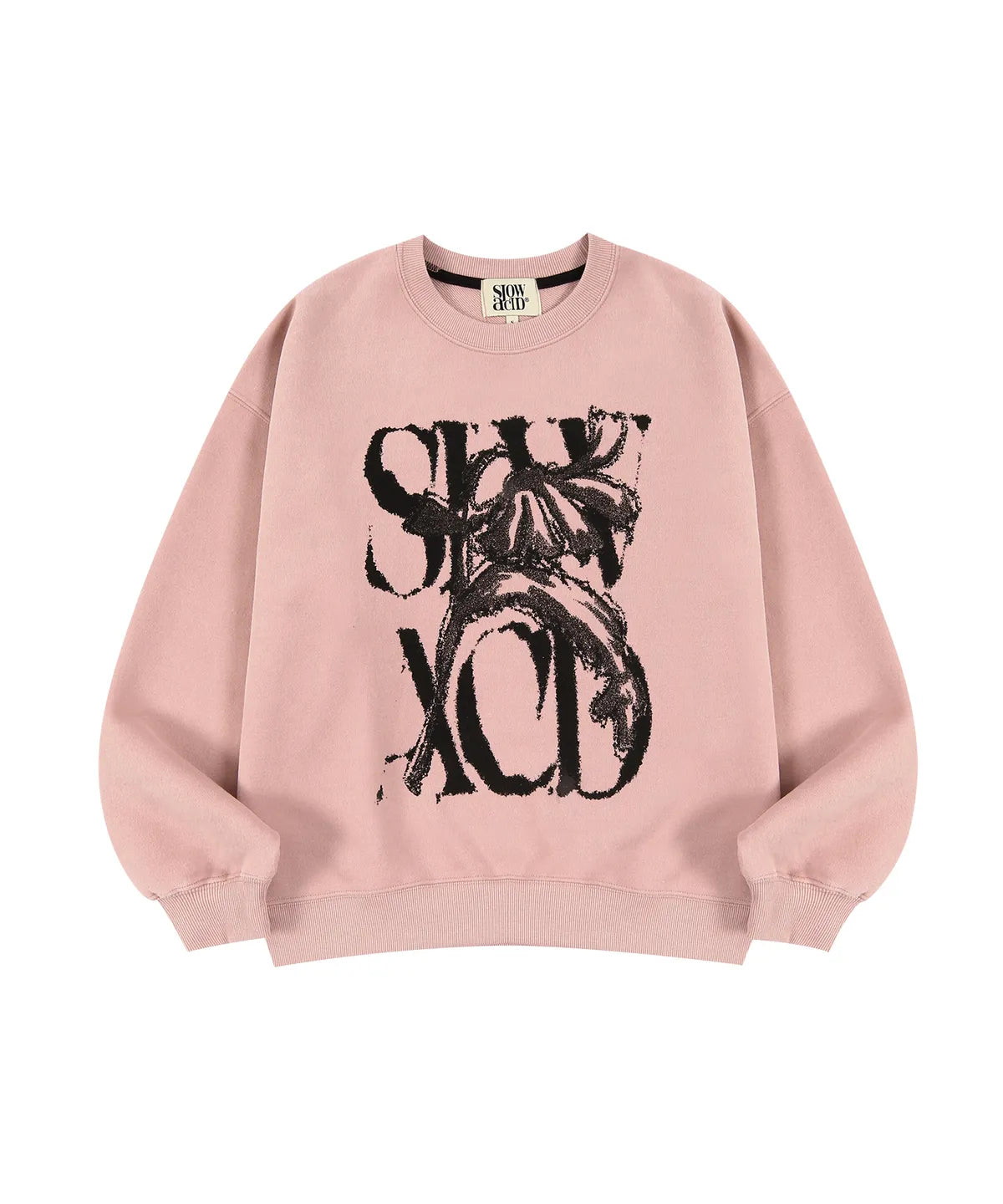 Slow Acid Peach Skin Rusty Logo Sweatshirt Seen Worn by