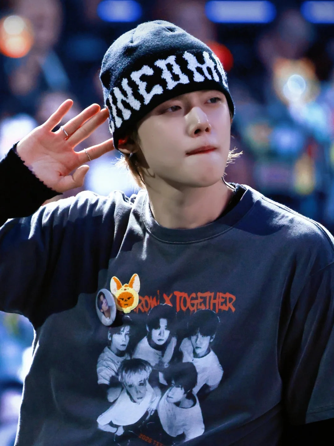 [BTS V Worn] ALLINCOMPLETE Pom-Pom Logo Jacquard Beanie