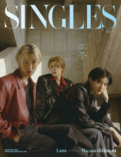 TREASURE - Singles Korea Magazine February 2026 Issue with FREE Special Poster - Random Cover