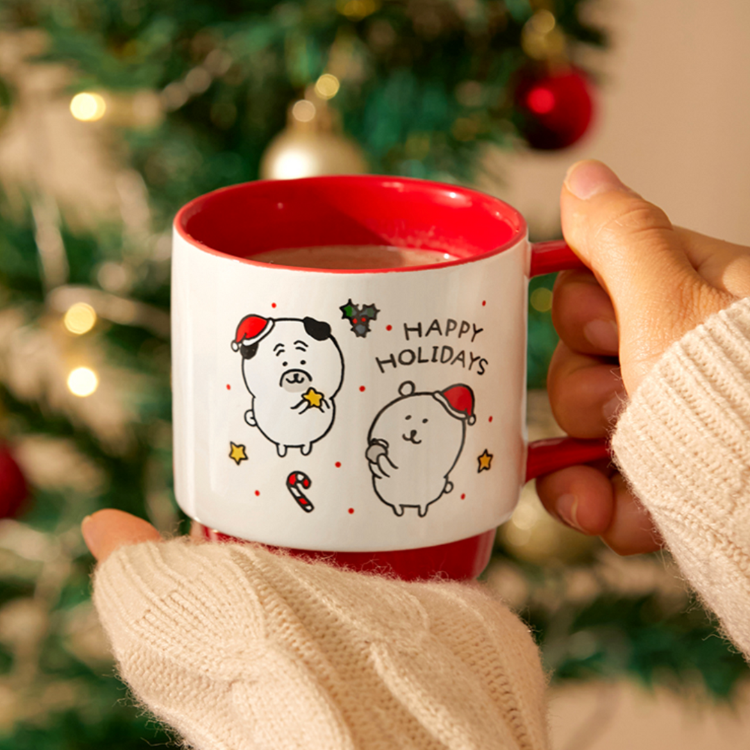 Damgomi Holiday Mug Cute Red Green Christmas Holiday Mug
