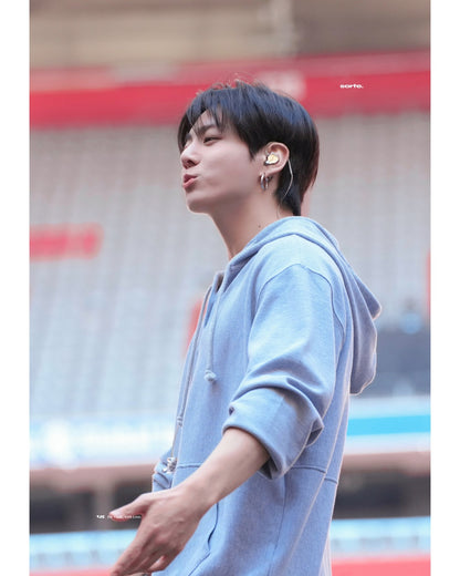 [BTS Jungkook Worn] NODE LABS DEV:10 Waffle Henley Neck Hoodie