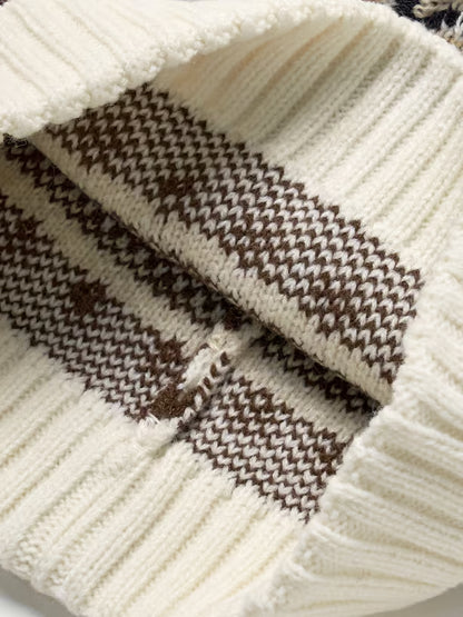 [TWS Ji-Hoon Worn] MLB Vintage Pattern Pom Pom Beanie New York Yankees