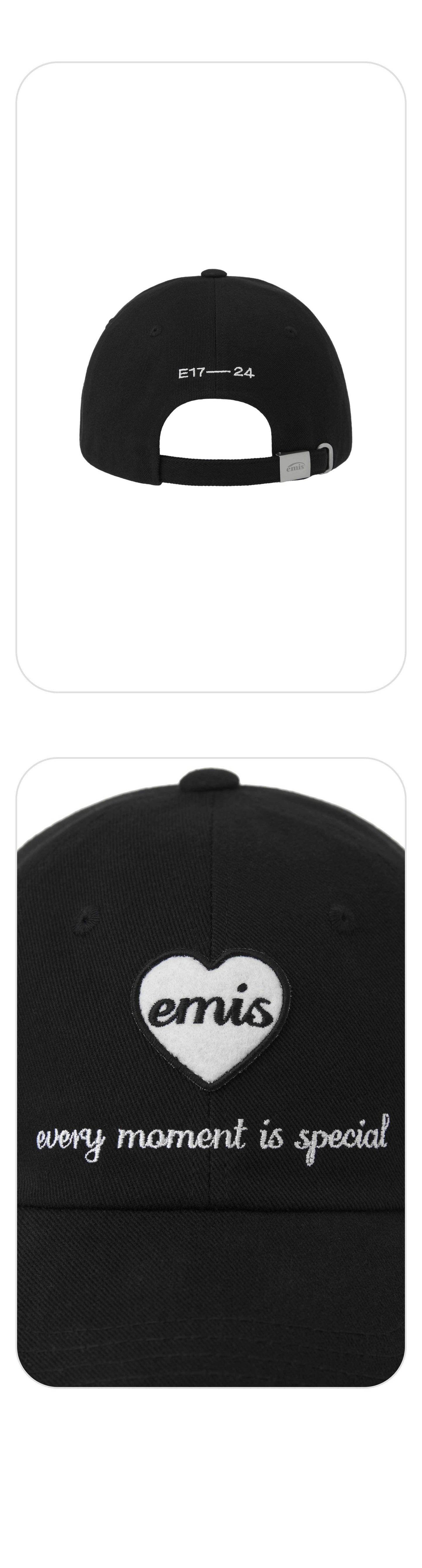 EMIS - HEART WAPPEN BALL CAP (BLACK)