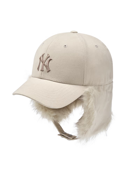 [Aespa Karina Pick] MLB Vintage Fur Earflap Cap New York Yankees
