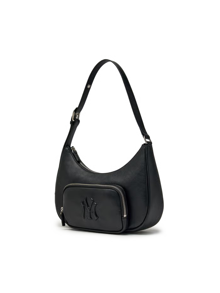 [Ive Gaeul Worn] MLB Basic Vintage Logo Hobo Bag New York Yankees