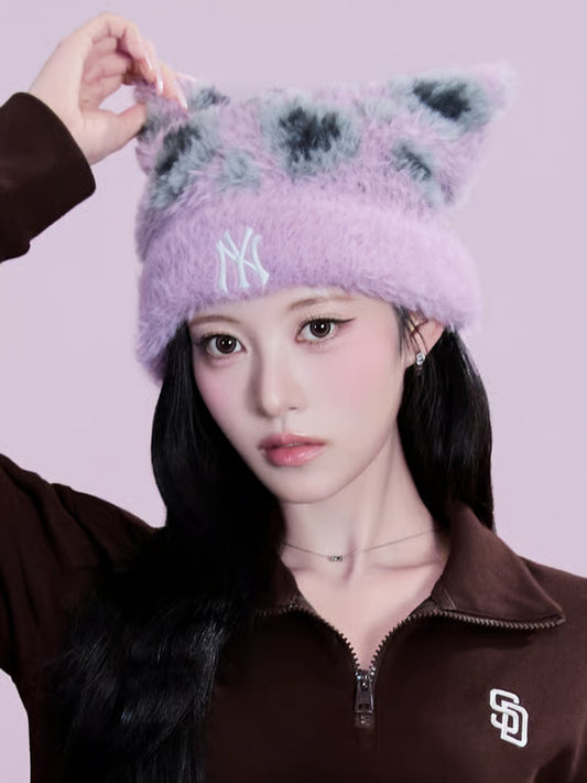 [RESCENE X MLB] 26FW Leopard Meow Beanie